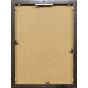 Ramka na obraz z aluminium Quadro 42x59,4 cm, srebrna, wysoki połysk, szkło muzealne