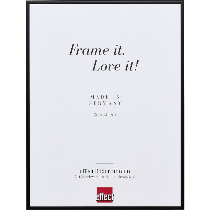 Ramka na zdjęcia z aluminium Effect Quadro 45x60 cm, czarna, z szkłem muzealnym