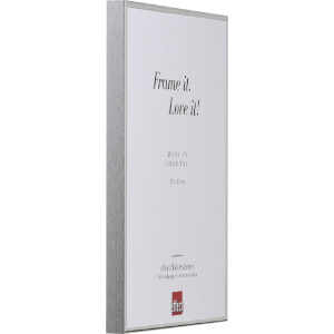 Ramka na zdjęcia Effect Quadro z aluminium 59,4x84,1 cm, srebrna połyskująca, szkło muzealne