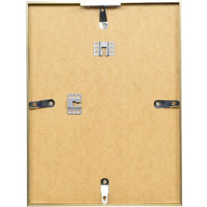 Ramka na zdjęcia z aluminium, seria 2, szkło muzealne, złoty wykończenie, 18x27 cm