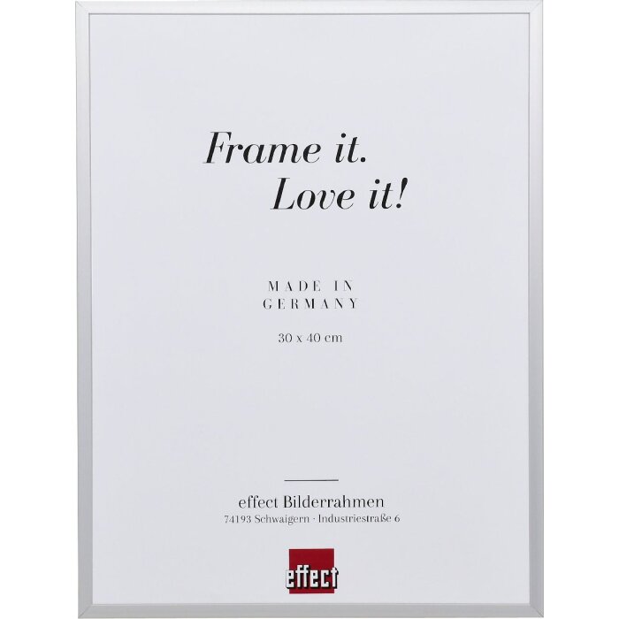 Ramka na zdjęcia z aluminium, seria 2, szkło muzealne, srebrna, 50x75 cm