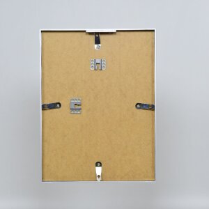 Ramka na zdjęcia z aluminium, seria 2, szkło muzealne, srebrna, 50x75 cm