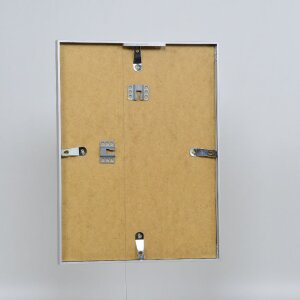 Ramka na zdjęcia z aluminium, seria 2, szkło muzealne, srebrna, 50x75 cm