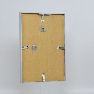 Ramka na zdjęcia z aluminium, seria 2, szkło muzealne, srebrna, 50x75 cm