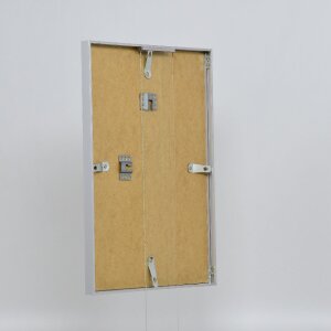 Ramka na zdjęcia z aluminium, seria 2, szkło muzealne, srebrna, 50x75 cm