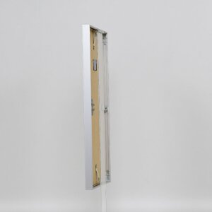 Ramka na zdjęcia z aluminium, seria 2, szkło muzealne, srebrna, 50x75 cm