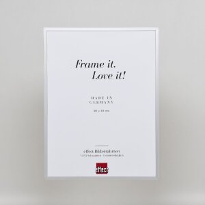 Ramka na zdjęcia z aluminium, seria 2, szkło muzealne, srebrna, 50x75 cm