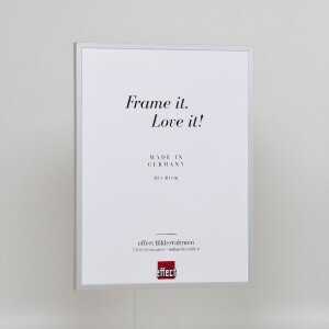 Ramka na zdjęcia z aluminium, seria 2, szkło muzealne, srebrna, 50x75 cm