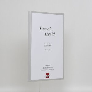 Ramka na zdjęcia z aluminium, seria 2, szkło muzealne, srebrna, 50x75 cm