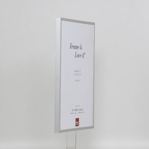 Ramka na zdjęcia z aluminium, seria 2, szkło muzealne, srebrna, 50x75 cm