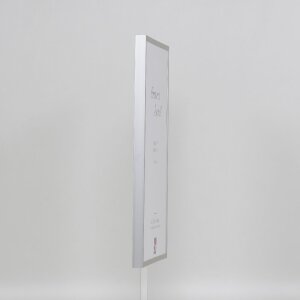 Ramka na zdjęcia z aluminium, seria 2, szkło muzealne, srebrna, 50x75 cm