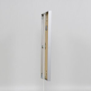 Ramka na zdjęcia z aluminium, seria 2, szkło muzealne, srebrna, 50x75 cm