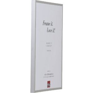 Rama na zdjęcia z aluminium, seria 2, szkło muzealne, srebrna, 70x70 cm