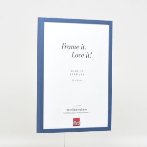 Efekt Drewniana rama Profil 35 niebieski 25x70 cm Szkło muzealne