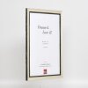 Ramka na zdjęcie z drewna Effect Profil 40 srebrna 10x10 cm z szkłem muzealnym