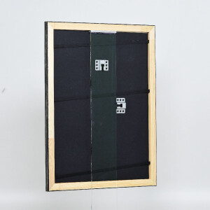 Ramka na zdjęcia z drewna Profil 40, srebrna, 18x24 cm, szkło muzealne