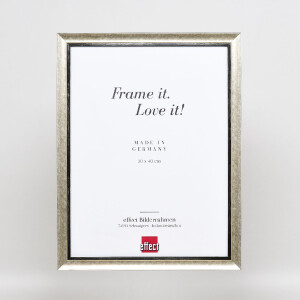 Ramka na zdjęcia z drewna Profil 40, srebrna, 18x24 cm, szkło muzealne