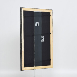 Ramka na zdjęcia z drewna Effect Profil 40 srebrna 25x60 cm z szkłem muzealnym