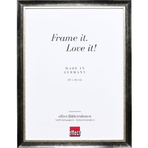 Ramka na zdjęcia z drewna profil 40 Platin 40x60 cm z...