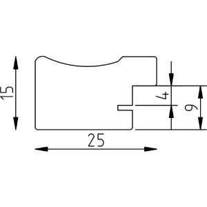 Rama na zdjęcia z drewna Effect Profil 40 Srebrna 59,4x84,1 cm z szkłem muzealnym