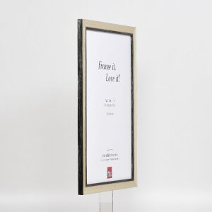 Rama na zdjęcia z drewna Effect Profil 40 Srebrna 59,4x84,1 cm z szkłem muzealnym