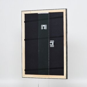 Ramka na zdjęcia z drewna, profil 40, platynowa, 62x93 cm, szkło muzealne – Effect