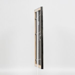 Ramka na zdjęcia z drewna, profil 40, platynowa, 62x93 cm, szkło muzealne – Effect