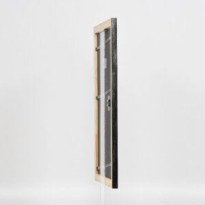 Ramka na zdjęcia z drewna Effect Profil 40 Srebrny 70x100 cm z szkłem muzealnym