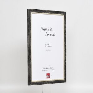 Ramka na zdjęcia z drewna Effect Profil 40 Platin 70x70 cm z szkłem muzealnym