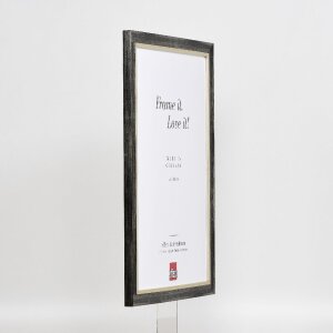 Ramka na zdjęcia z drewna Effect Profil 40 Platin 10,5x14,8 cm z szkłem muzealnym