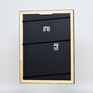 Rama na zdjęcia z drewna, profil 40, srebrna, 61x91,5 cm, szkło muzealne – Effect