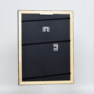 Rama na zdjęcia z drewna, profil 40, srebrna, 61x91,5 cm, szkło muzealne – Effect