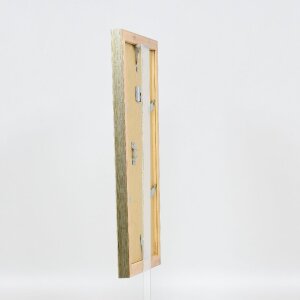 Ramka na zdjęcia z drewna „Profil 41” antyk srebrny 10x10 cm z szkłem muzealnym