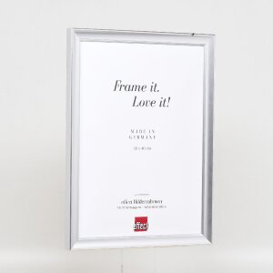 Rama na zdjęcia z drewna „Profil 41” srebrna 10x15 cm z szkłem muzealnym