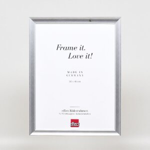 Ramka na zdjęcia z drewna Profil 41, srebrna, 20x28 cm, szkło muzealne – Effect