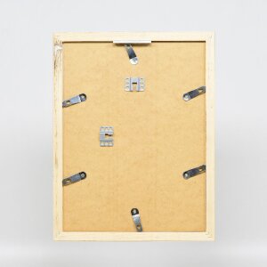 Ramka na zdjęcia z drewna Effect Profil 41 srebrna 20x30 cm z szkłem muzealnym