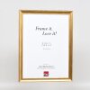 Rama na zdjęcia z drewna Effect Profil 41 Antikgold 21x29,7 cm z szkłem muzealnym