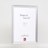Ramka na zdjęcia z drewna Effect Profil 41 srebrna 25x35 cm z szkłem muzealnym