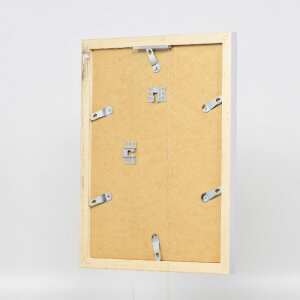 Ramka na zdjęcia z drewna Profil 41, srebrna, 25x70 cm, szkło muzealne