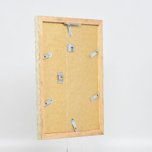 Ramka na zdjęcia z drewna Effect, profil 41, antyk srebrny, 25x70 cm, szkło muzealne