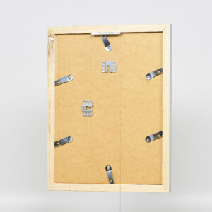 Ramka na zdjęcia z drewna Profil 41, srebrna, 25x80 cm, z szkłem muzealnym