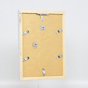 Ramka na zdjęcia z drewna, profil 41, srebrna, 27x48 cm, szkło muzealne – Effect