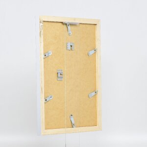 Ramka na zdjęcia z drewna, profil 41, srebrna, 29,7x42 cm, szkło muzealne – Effect