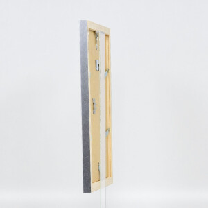 Ramka na zdjęcia z drewna Profil 41, srebrna, 45x60 cm, szkło muzealne