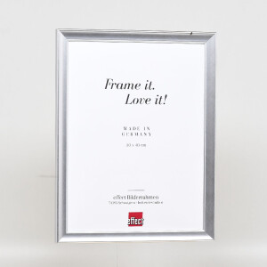 Ramka na zdjęcia z drewna Profil 41, srebrna, 45x60 cm, szkło muzealne