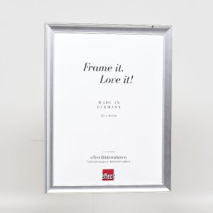 Rama na zdjęcia z drewna Profil 41, srebrna, 50x100 cm, z szkłem muzealnym