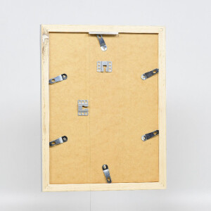 Ramka na zdjęcia z drewna Effect Profil 41, srebrna, 60x80 cm, szkło muzealne