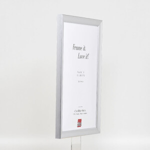 Ramka na zdjęcia z drewna Effect Profil 41, srebrna, 60x80 cm, szkło muzealne