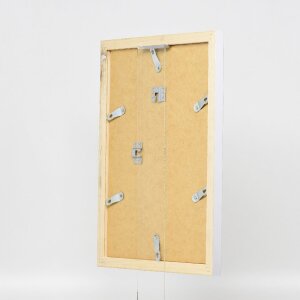 Ramka na zdjęcia z drewna Profil 41, srebrna, 59,4x84,1 cm, szkło muzealne – Effect