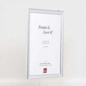 Ramka na zdjęcia z drewna Profil 41, srebrna, 59,4x84,1 cm, szkło muzealne – Effect